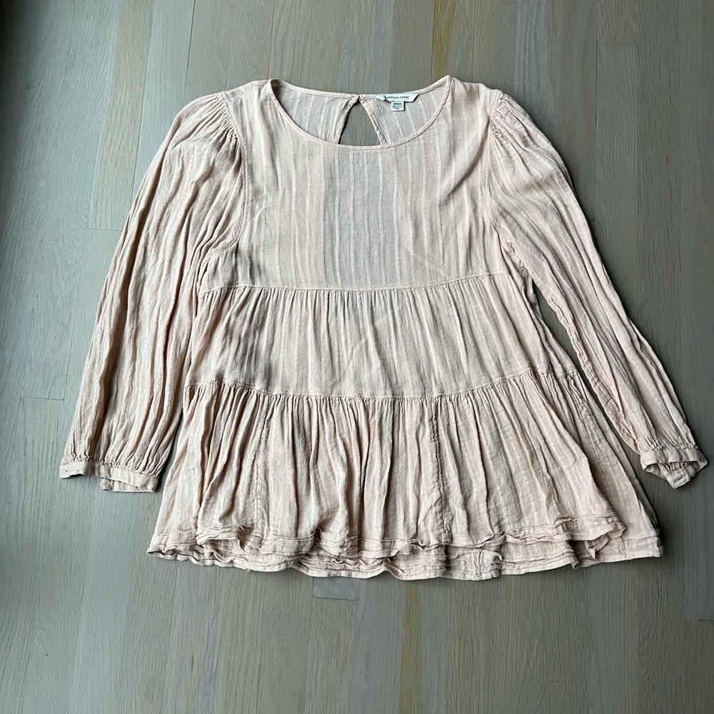 AE Keyhole Back Blouse